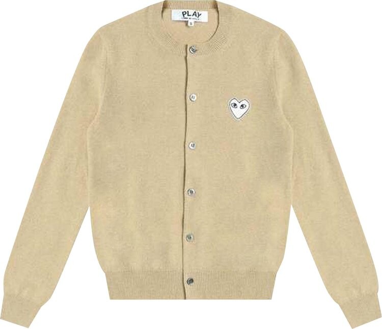 

Кардиган Comme des Garçons PLAY Heart Patch Cardigan Beige, кремовый