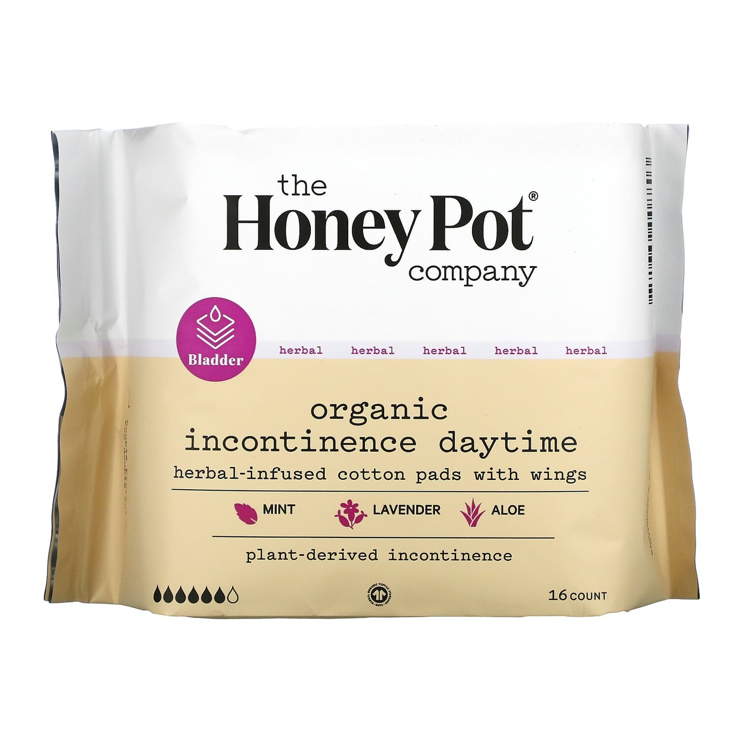 

Ватные Диски The Honey Pot Company с крыльями на травах