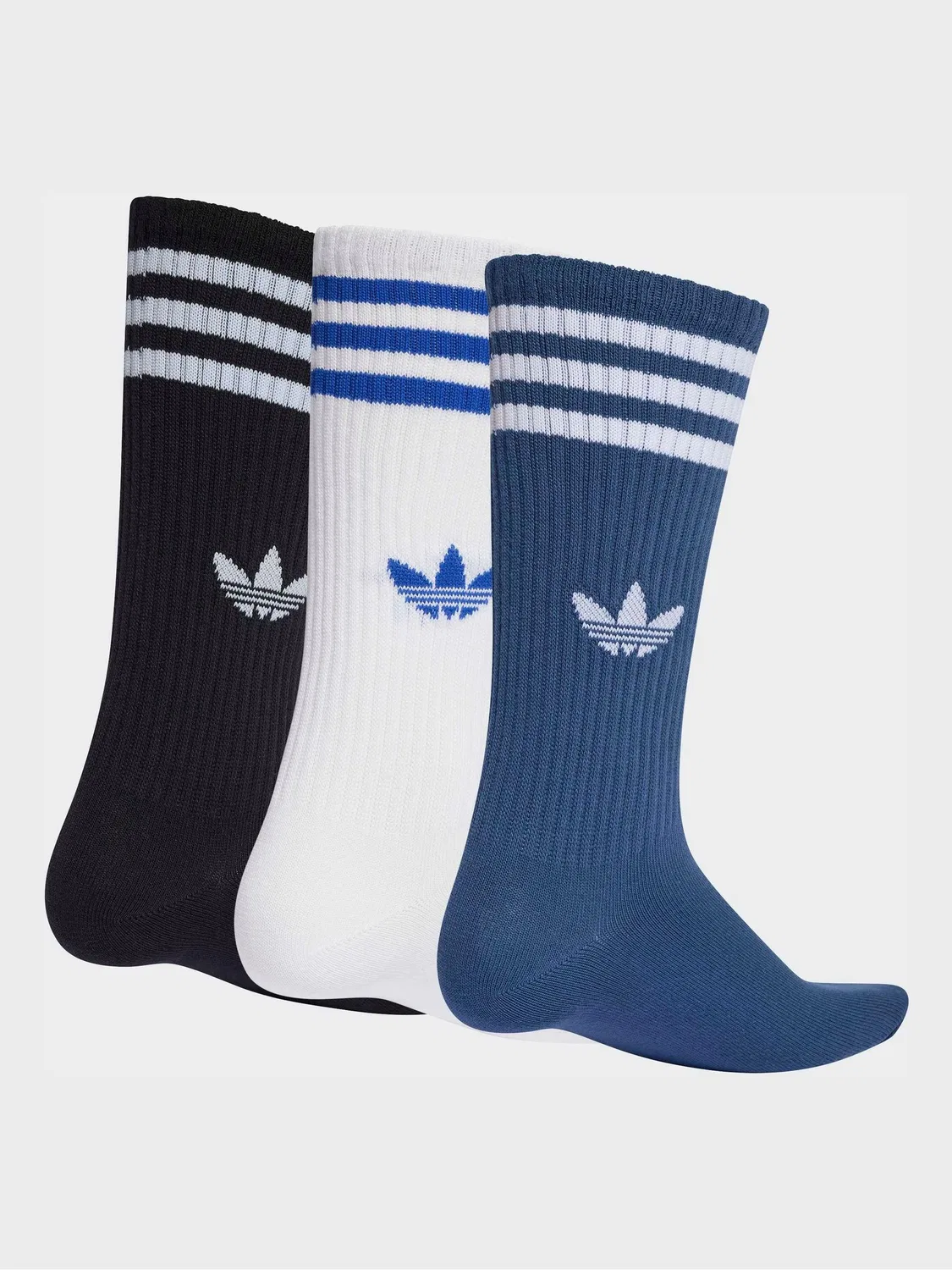 Носки высокие adidas originals 3-Stripe High Crew, синие/черные — фото 2