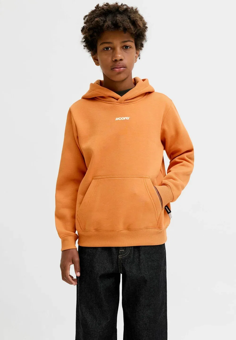 Толстовка с капюшоном Jcoclub с надписью на спине, размер SN JNR Jack & Jones Junior, Tomato Cream — фото 3