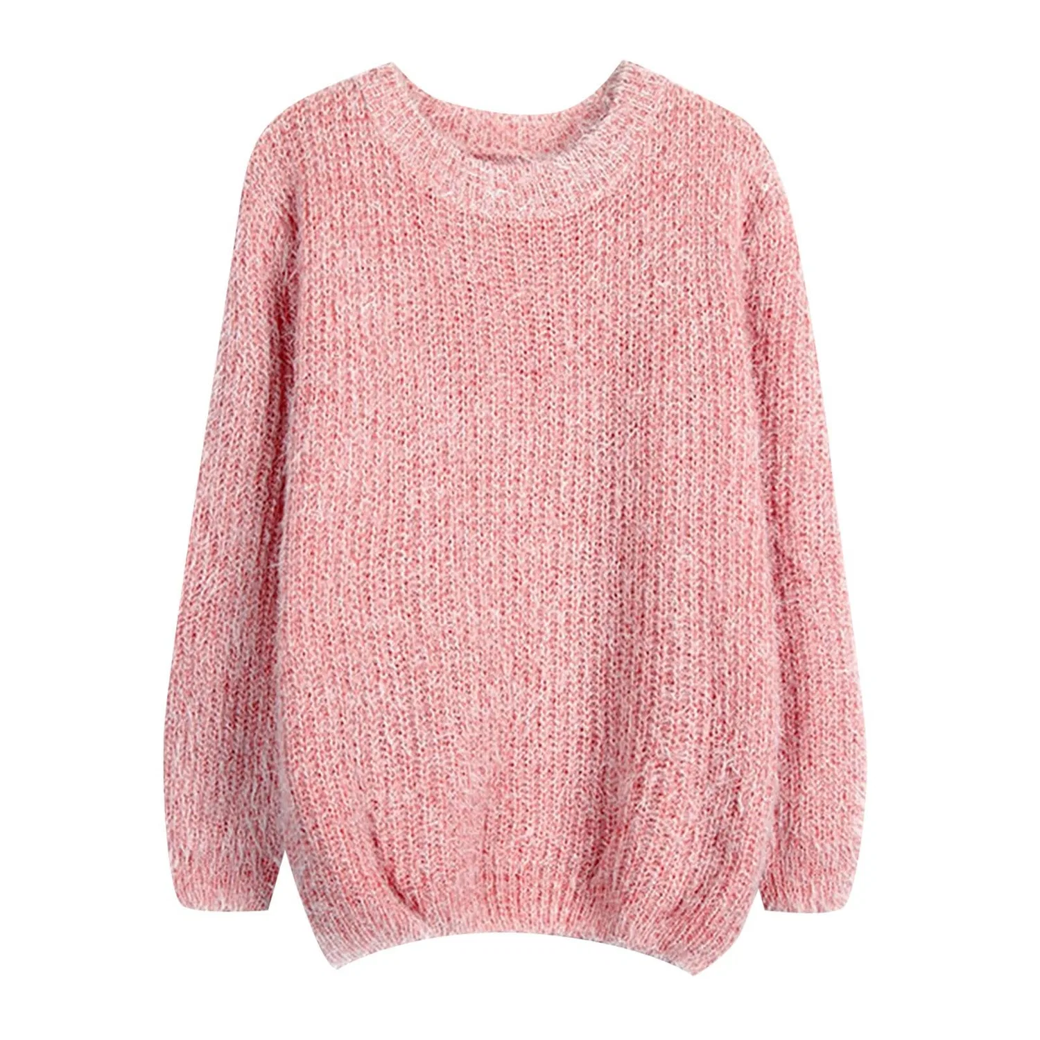 Женский утепленный свитер с воротником-стойкой, модель Plush, Pink
