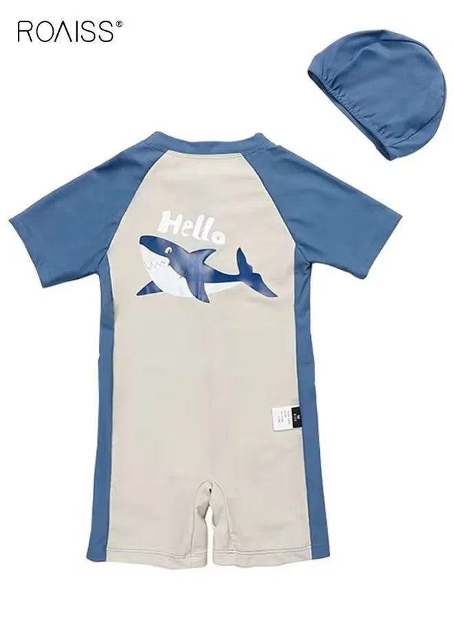 Купальный костюм с кепкой, с передней молнией, модель Rash Guard, Roaiss, тип 3