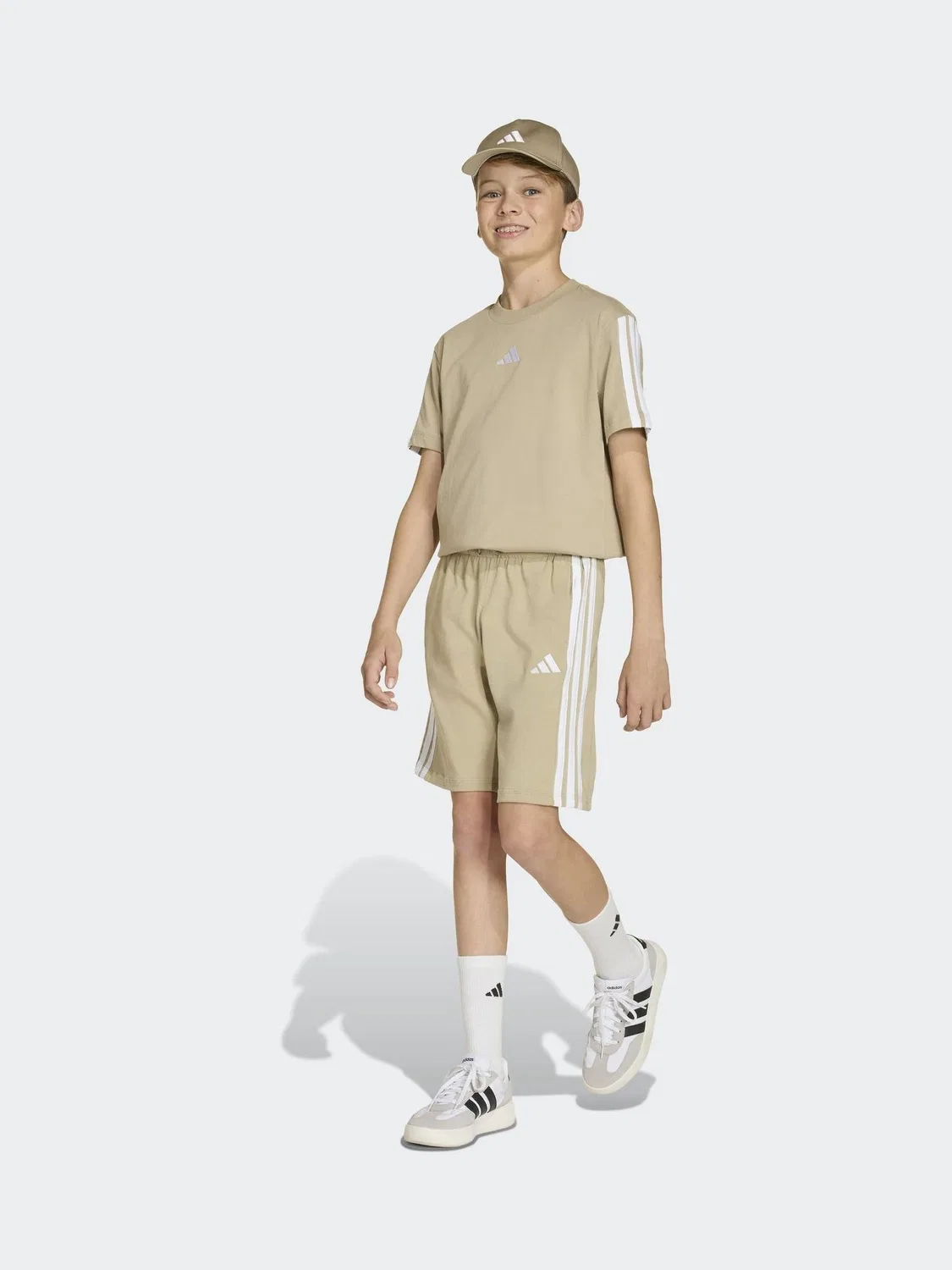 Футболка хлопковая Essentials adidas, коричневый — фото 3