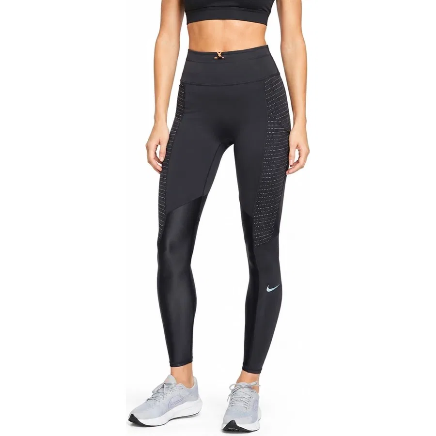 Женские спортивные леггинсы с длинным рукавом Nike Dri-FIT Run Division Epic Luxe Reflective, Черный