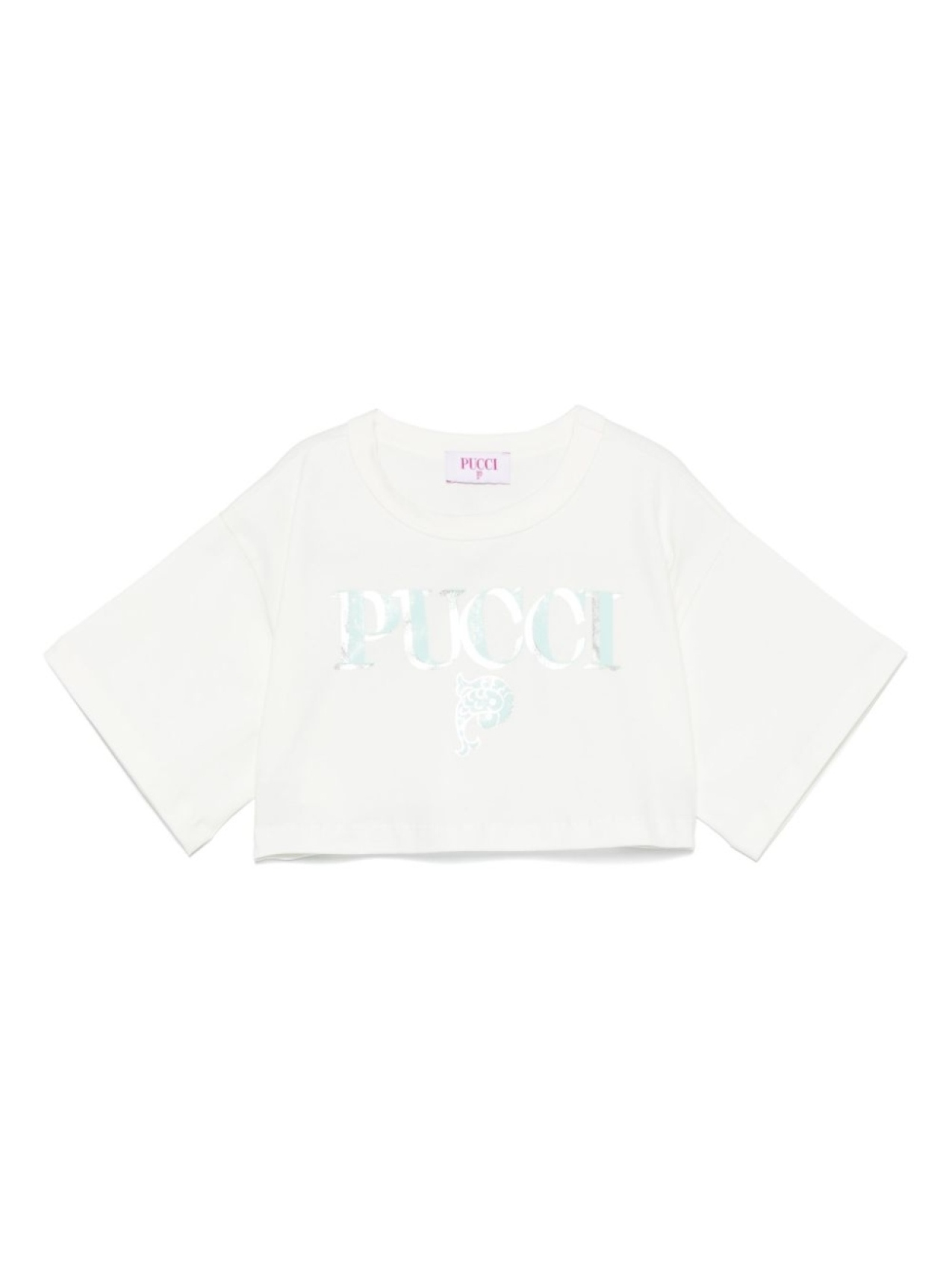 

PUCCI Junior футболка с логотипом, белый