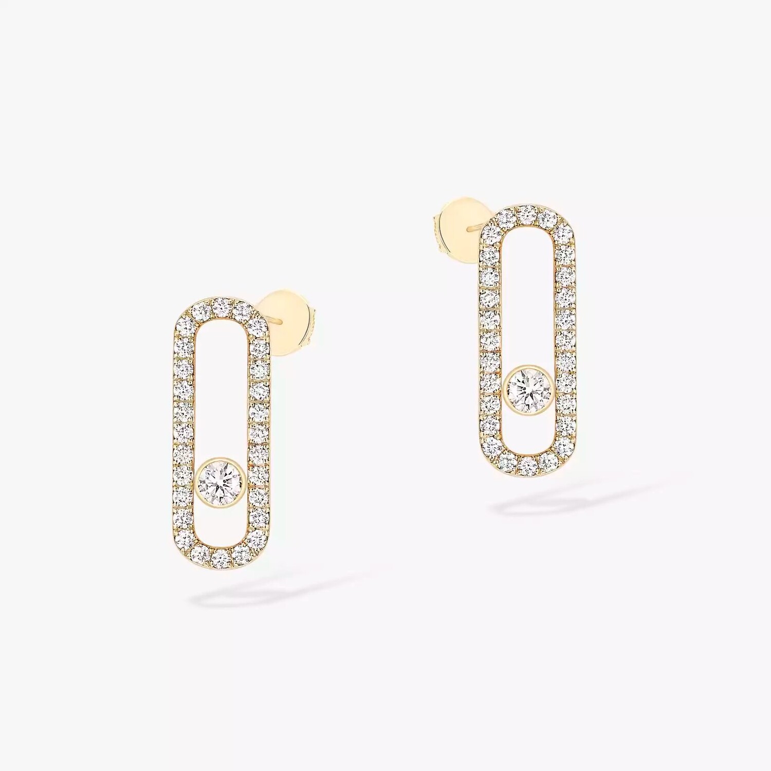 

Серьги Messika Move Uno Diamond Pavé, желтое золото/бриллианты
