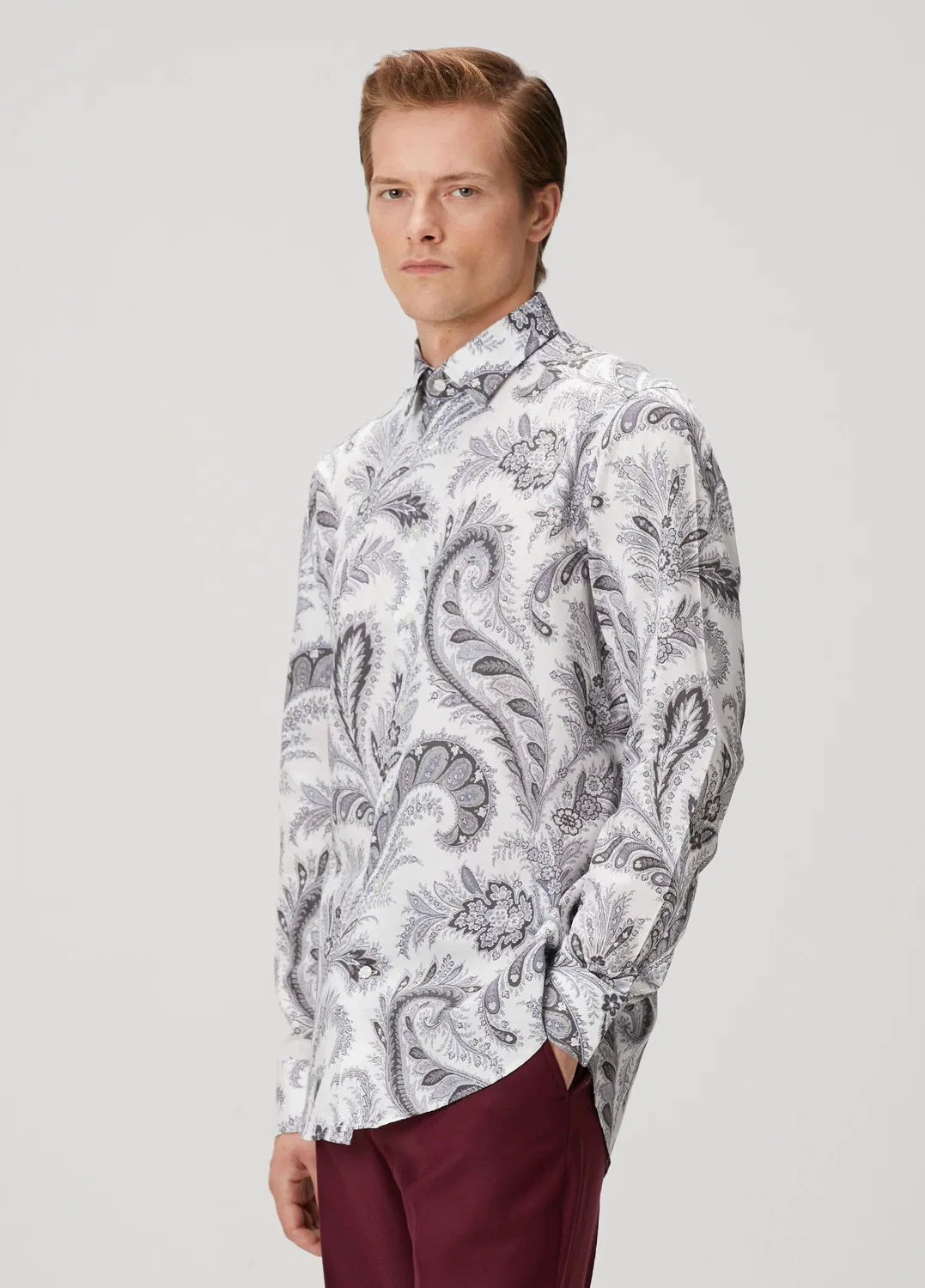 Рубашка этнический принт Etro, white — фото 3