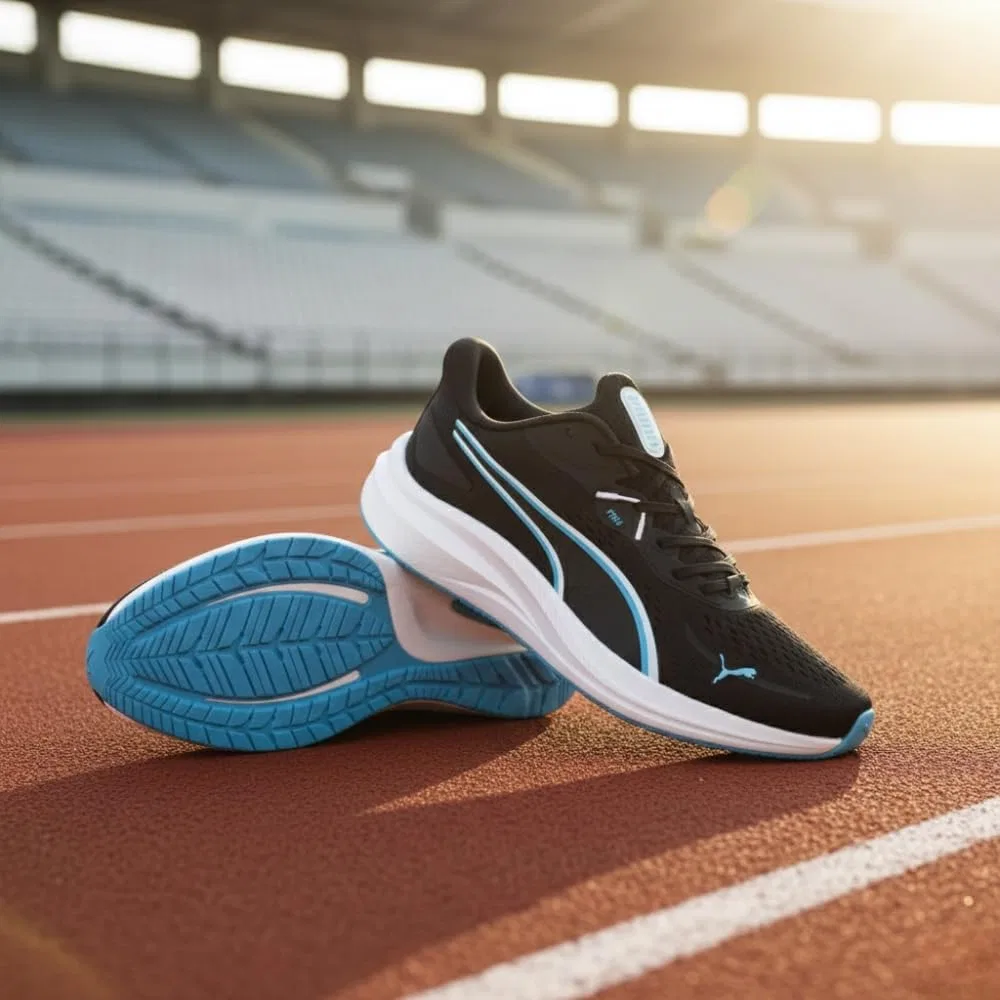 Детские беговые кроссовки для дороги Skyrocket Lite PUMA PUMA Black Rose Gold PUMA White — фото 3