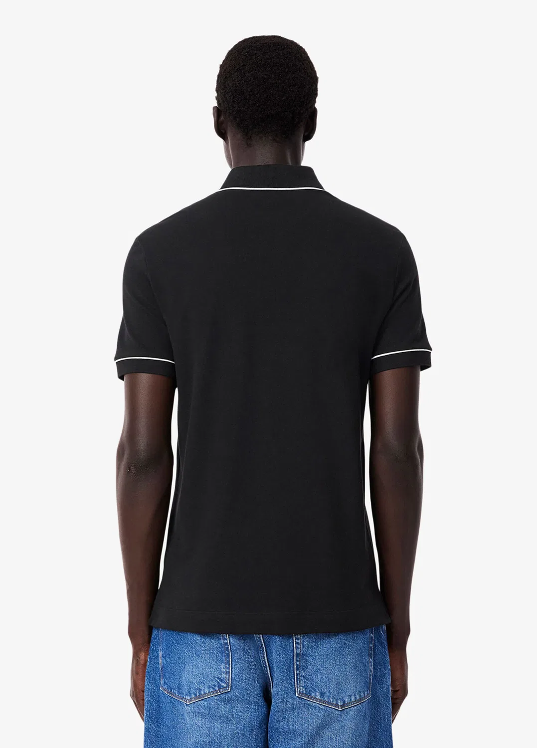 Футболка поло Lacoste Paris, черный — фото 4