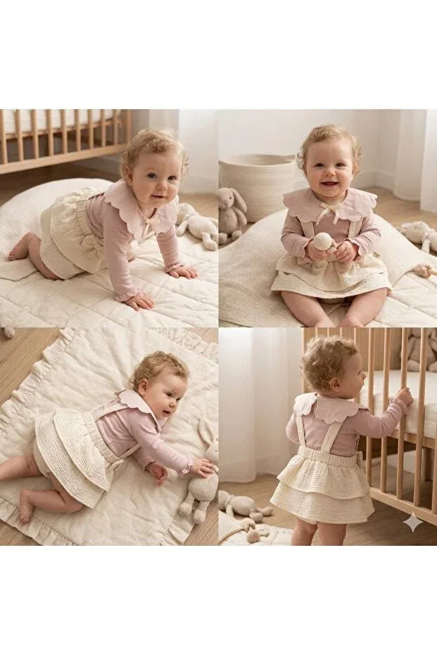 Детский комплект для девочек хлопковый Minikincibaby, Powder — фото 2