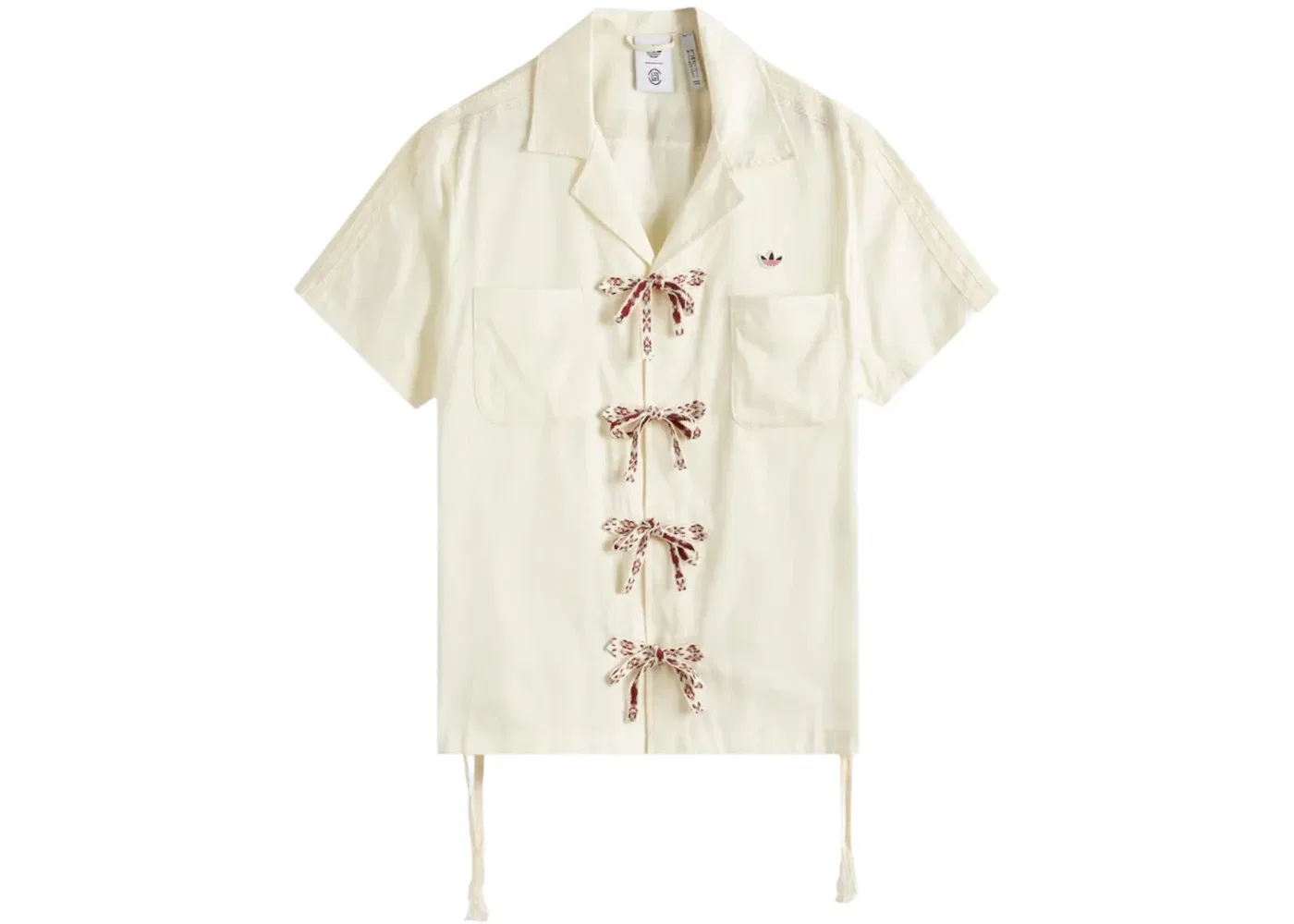 Унисекс рубашка с принтом Adidas x CLOT Shirt, Cream White