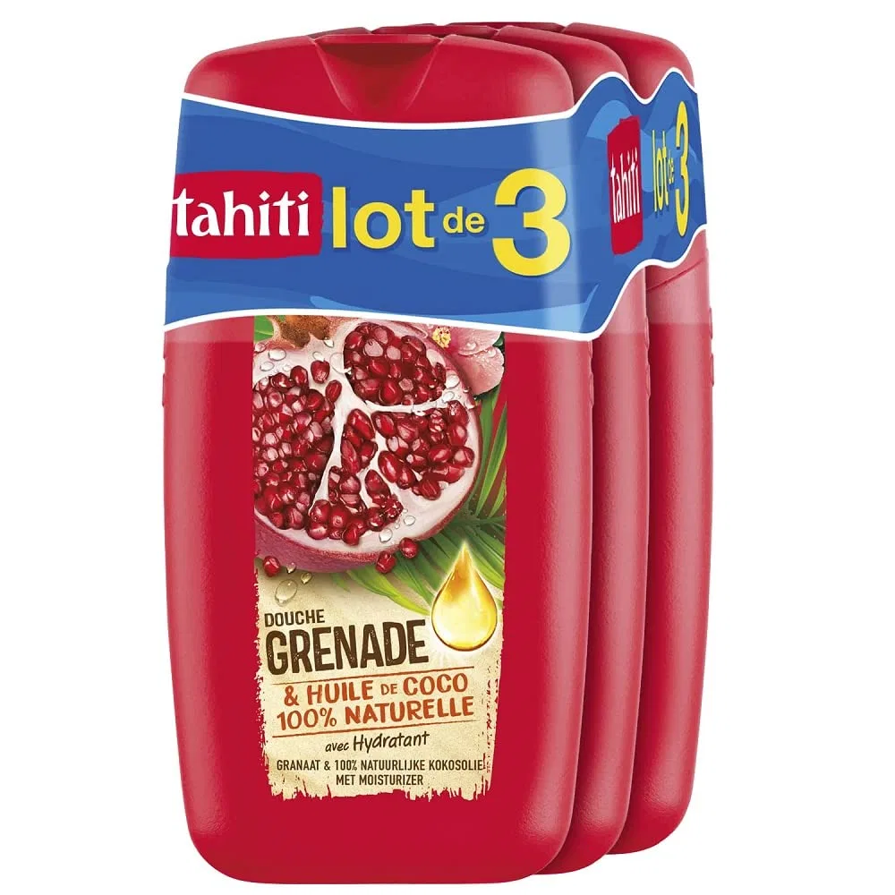 No brand Гель для душа TAHITI Pomegranate & Coconut Oil, 3 x 250 мл — фото 4