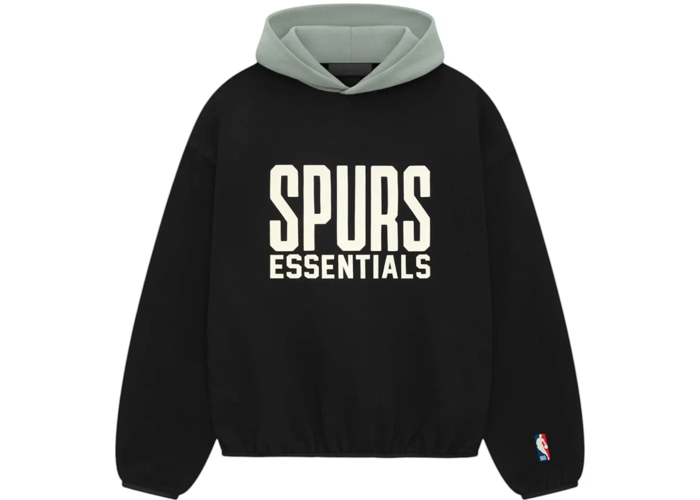 Худи мужское с принтом Fear of God Essentials NBA Spurs Hoodie Fear of God, Black/Teal