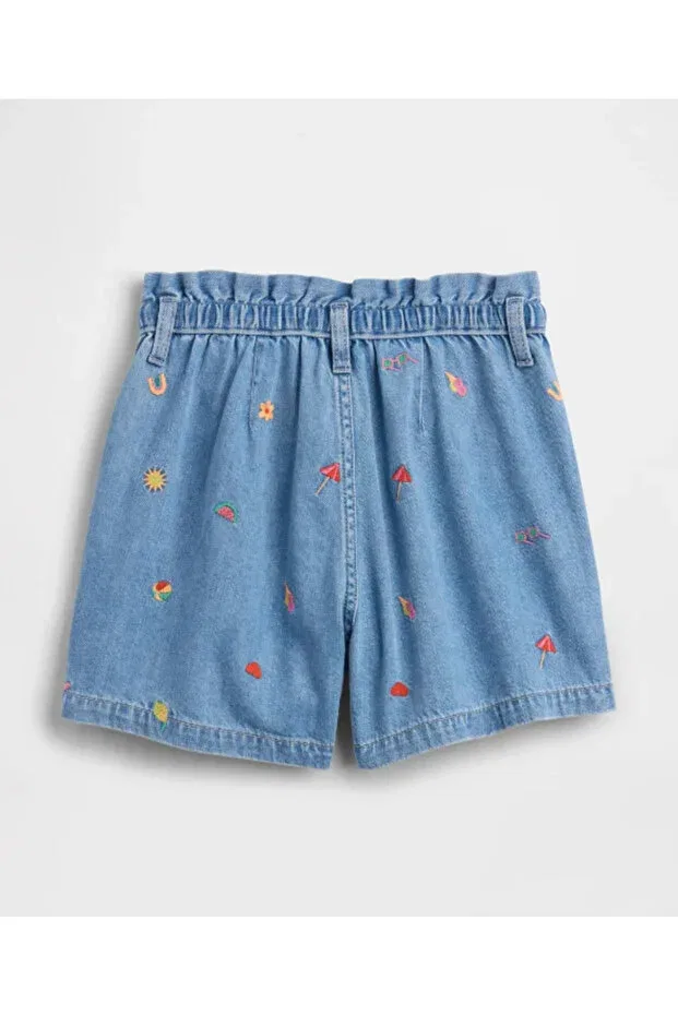 Детские шорты для девочек вышитые Gap, Jean — фото 3