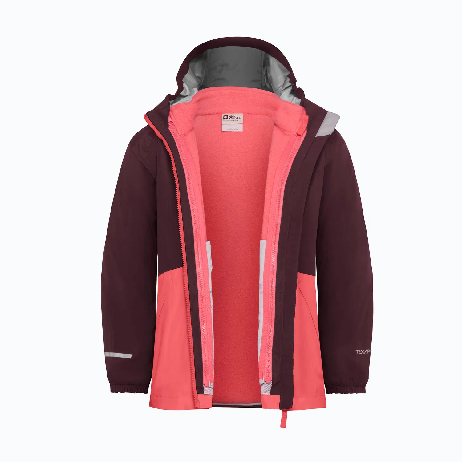 Детская трехслойная куртка Iceland Jack Wolfskin, Rosa — фото 4