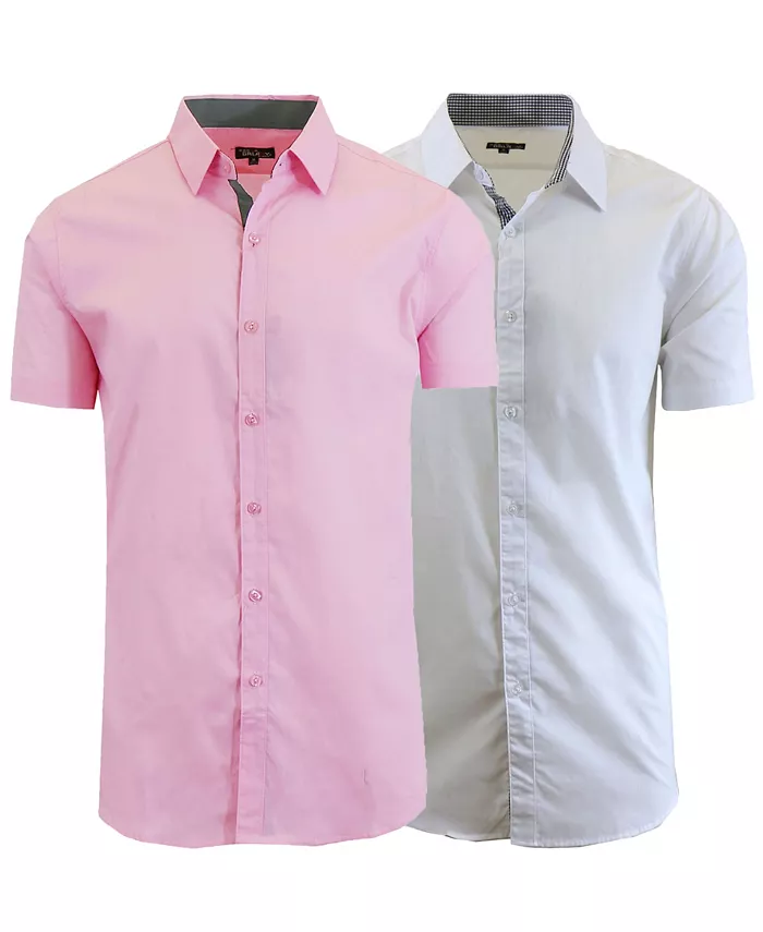 

Мужская рубашка на пуговицах Slim Fit, 2 шт Galaxy By Harvic, мультиколор