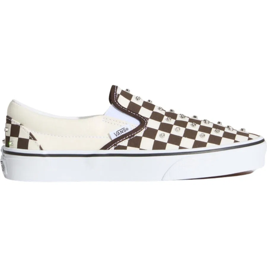 Кеды классические slip-on Vans Classic Slip-On, Коричнево-белый