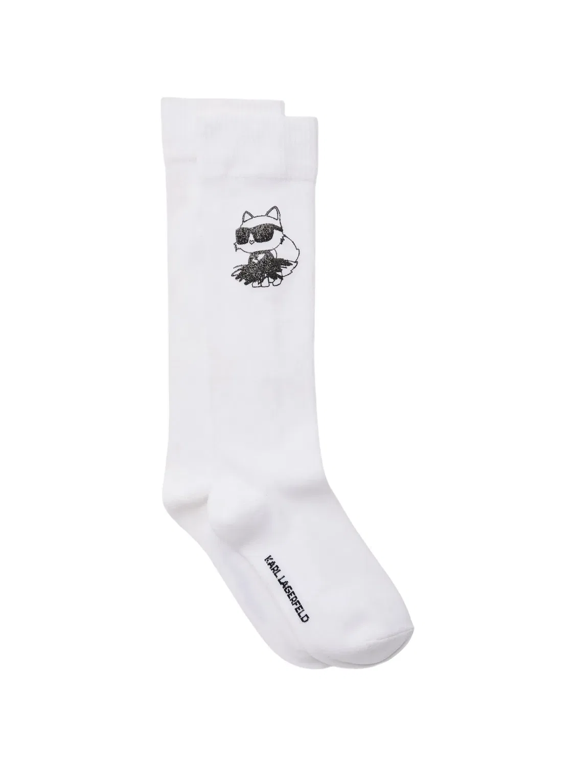Носки с декором Choupette Karl Lagerfeld Kids, белый
