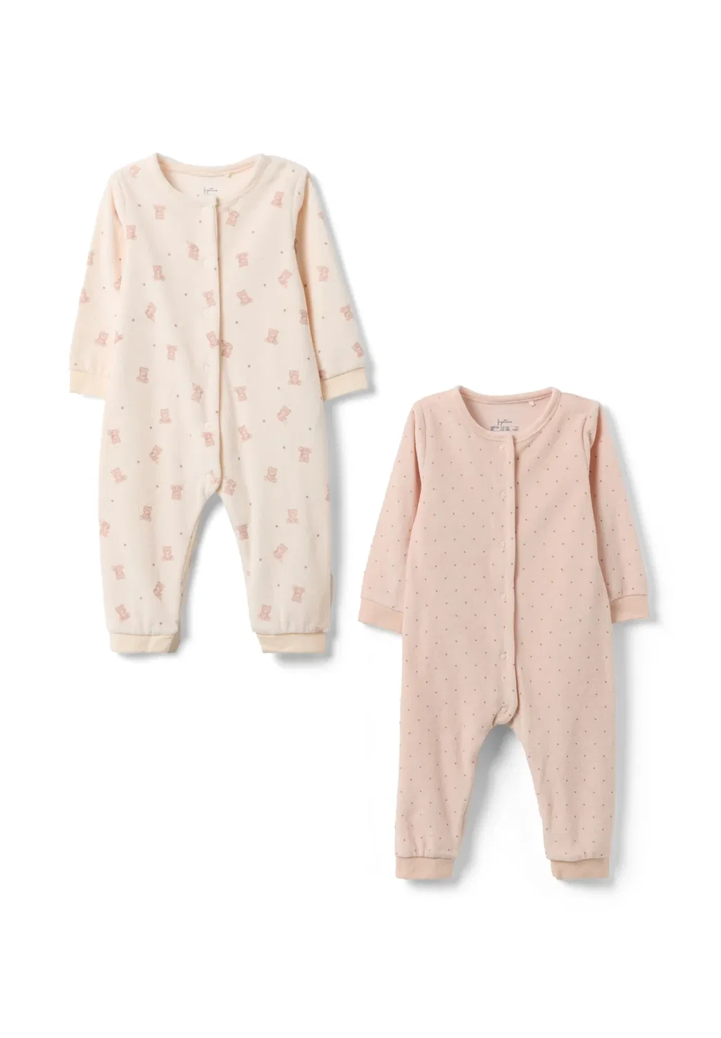 Комплект из двух пижамных комбинезонов Ovs, White Pink