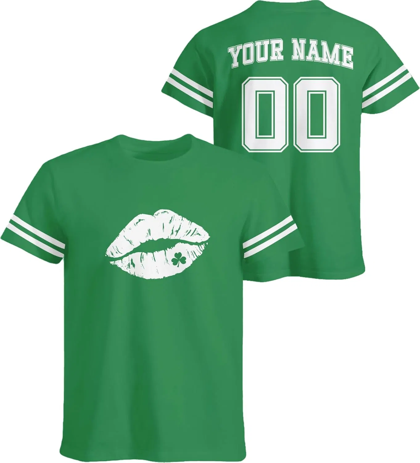 Футболка с принтом трилистника, Regular Fit, Green
