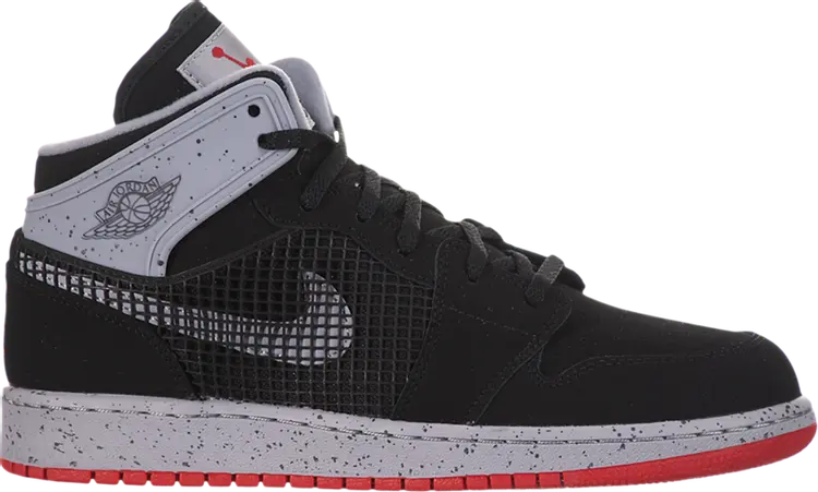 

Кроссовки Air Jordan 1 Retro 89 GS Black Fire Red Cement, черный, Черный;серый, Кроссовки Air Jordan 1 Retro 89 GS Black Fire Red Cement, черный