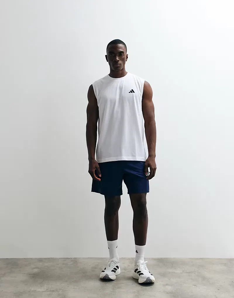 Шорты тканые Workout essentials base Adidas Performance, темно-синий — фото 4