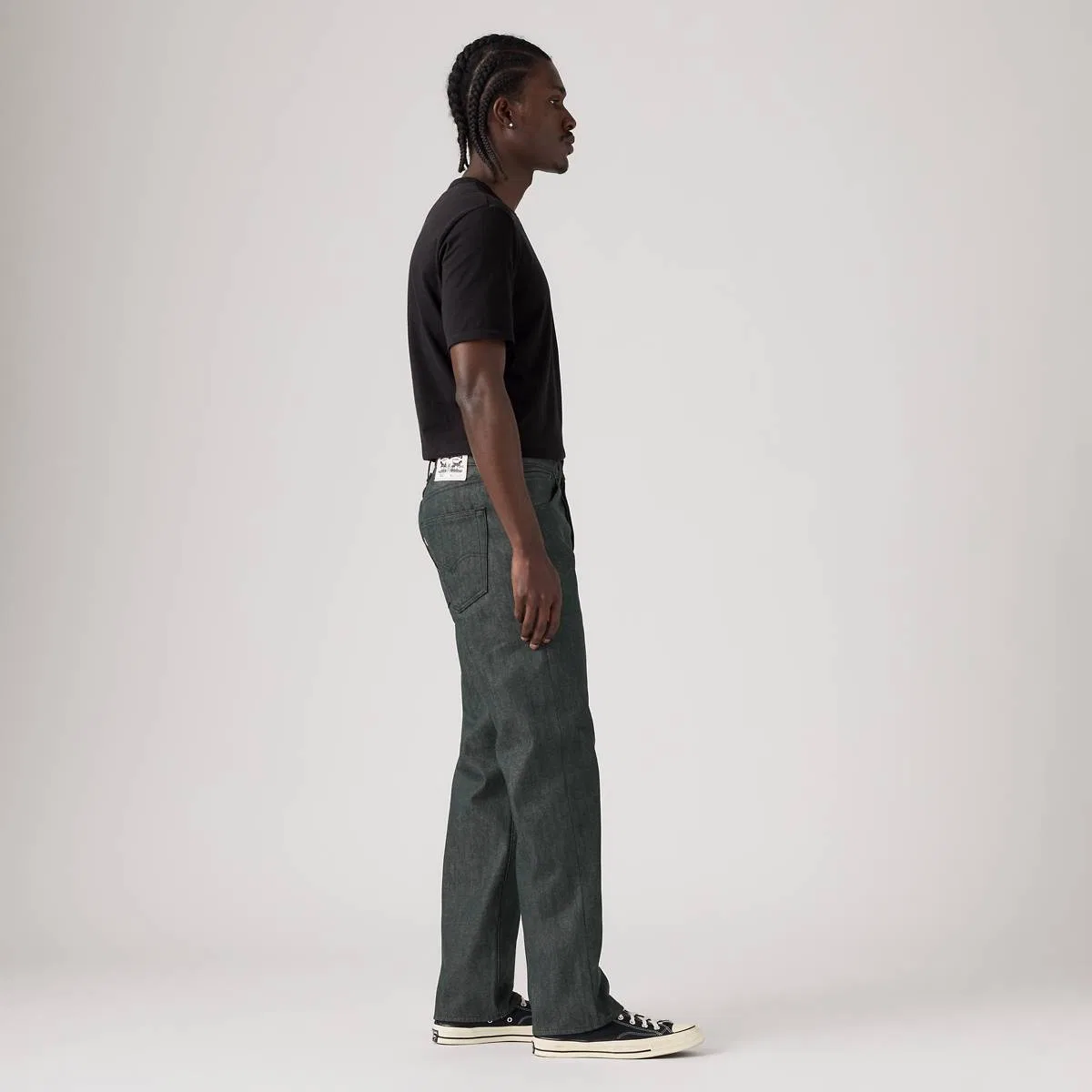 оригинальные мужские джинсы 501 , которые идеально сидят после стирки Levi's, Evolution Black Rigid - Black — фото 4