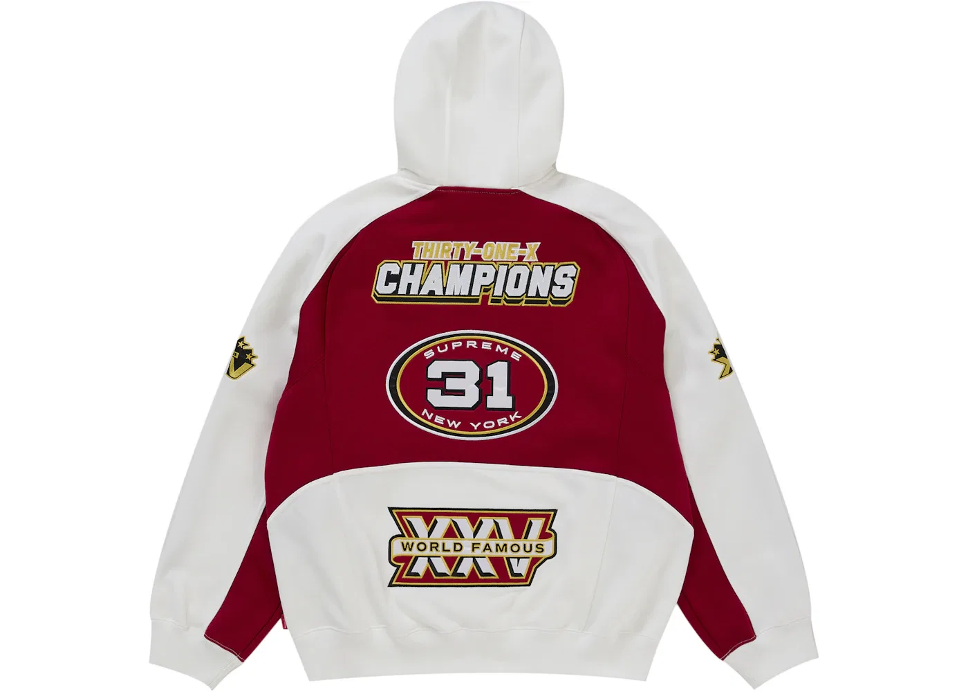 Мужская худи с принтом Supreme Football Zip Up Hooded Sweatshirt FW25 Supreme, White — фото 2