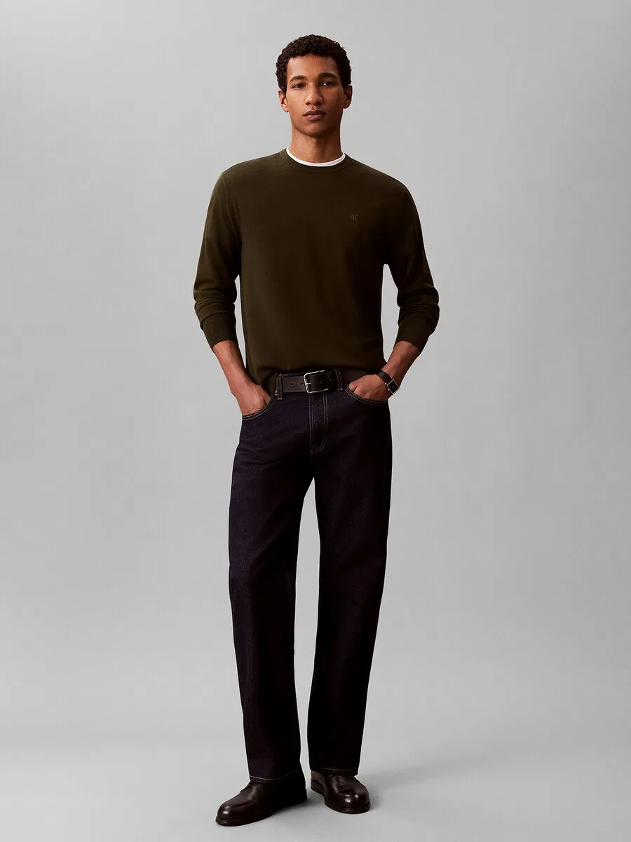 Свитер Calvin Klein Regular, коричневый — фото 4
