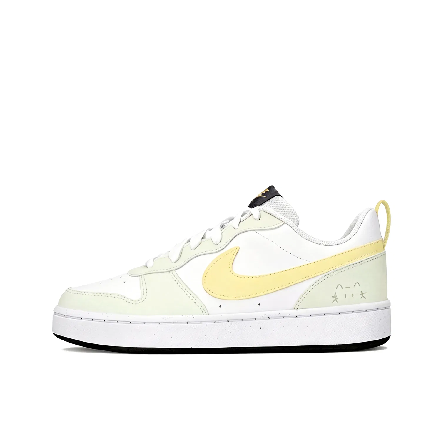 Кроссовки детские с принтом Nike Low Top Yellow, Light Green — фото 3