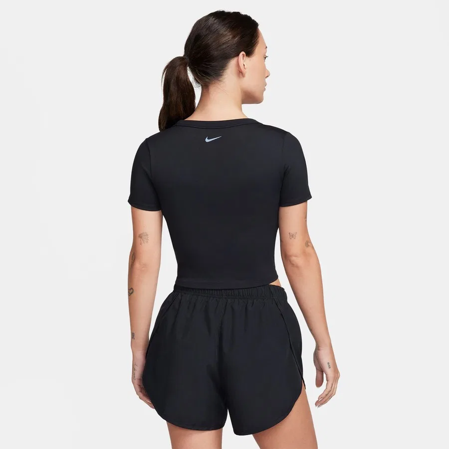 Женская футболка с длинным рукавом Dri-FIT One Fitted Nike, Черный — фото 2