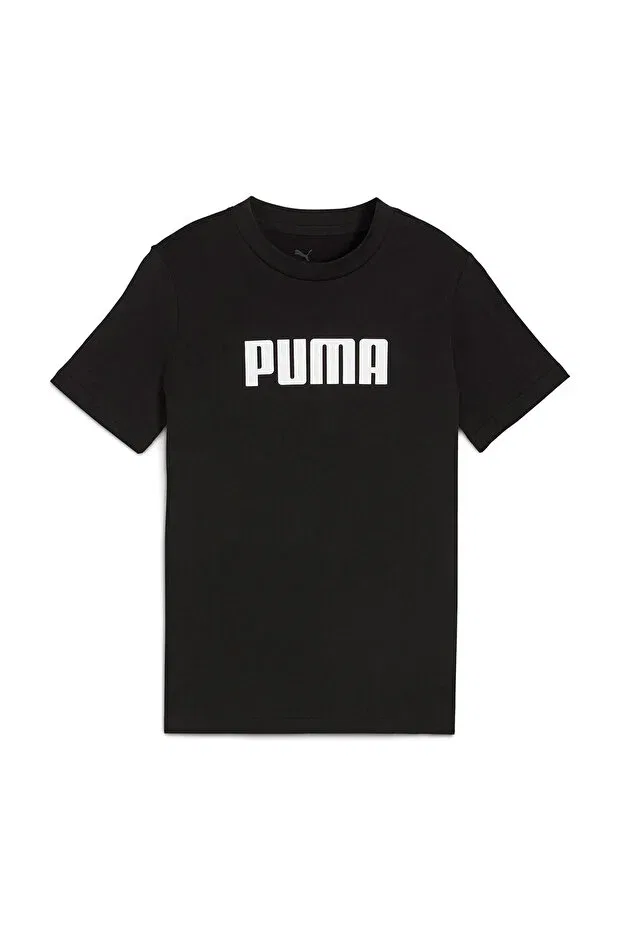 Детская футболка для девочек хлопковая Essentials Logo Puma, Black