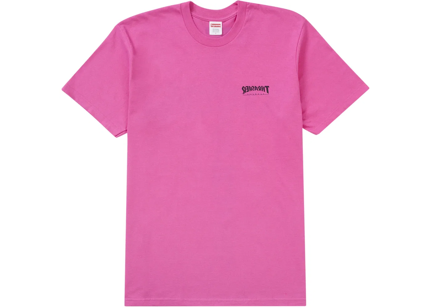 Мужская футболка с принтом Supreme Thrasher Cross Tee, Fuchsia — фото 2