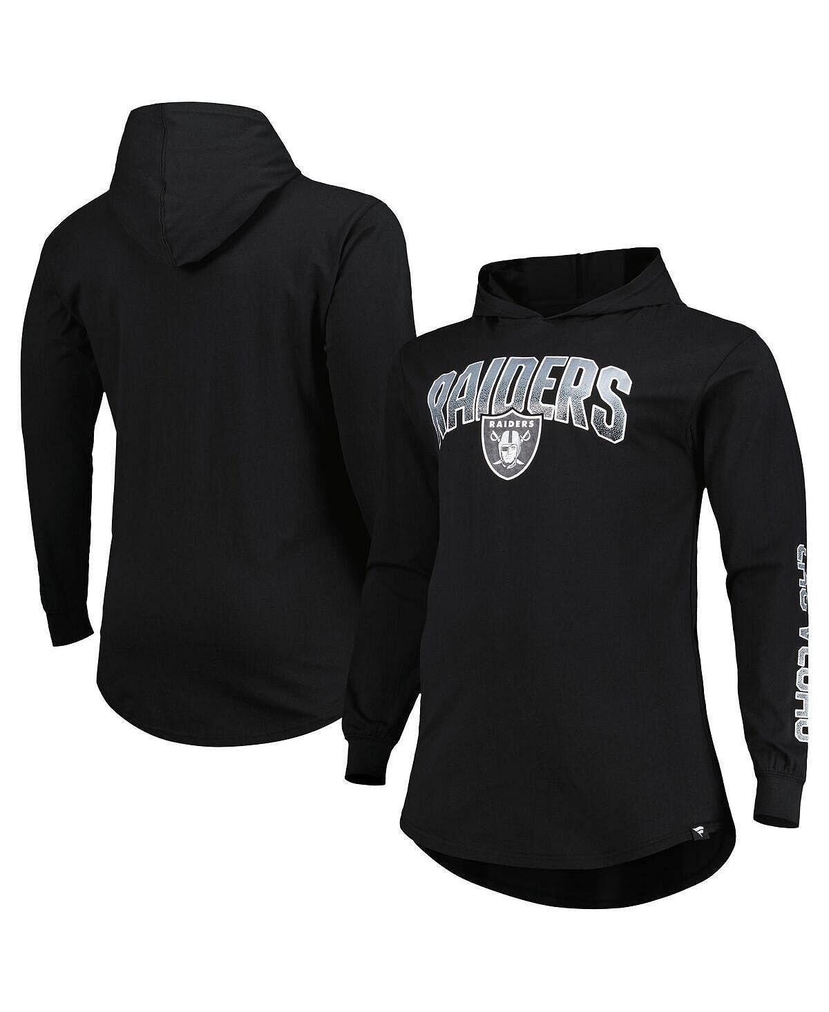 

Мужская фирменная черная толстовка с капюшоном las vegas raiders big and tall front runner pullover Fanatics, черный