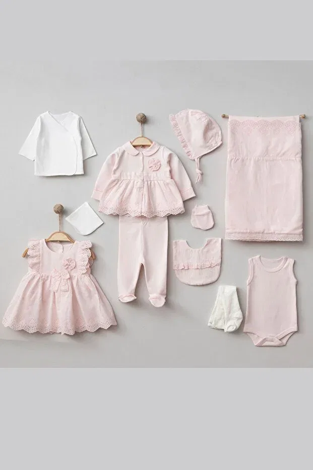 Детское боди-комплект для новорожденных хлопковый Pugi baby pearl detailed ultralük dress model Cherub Baby, Pink — фото 4