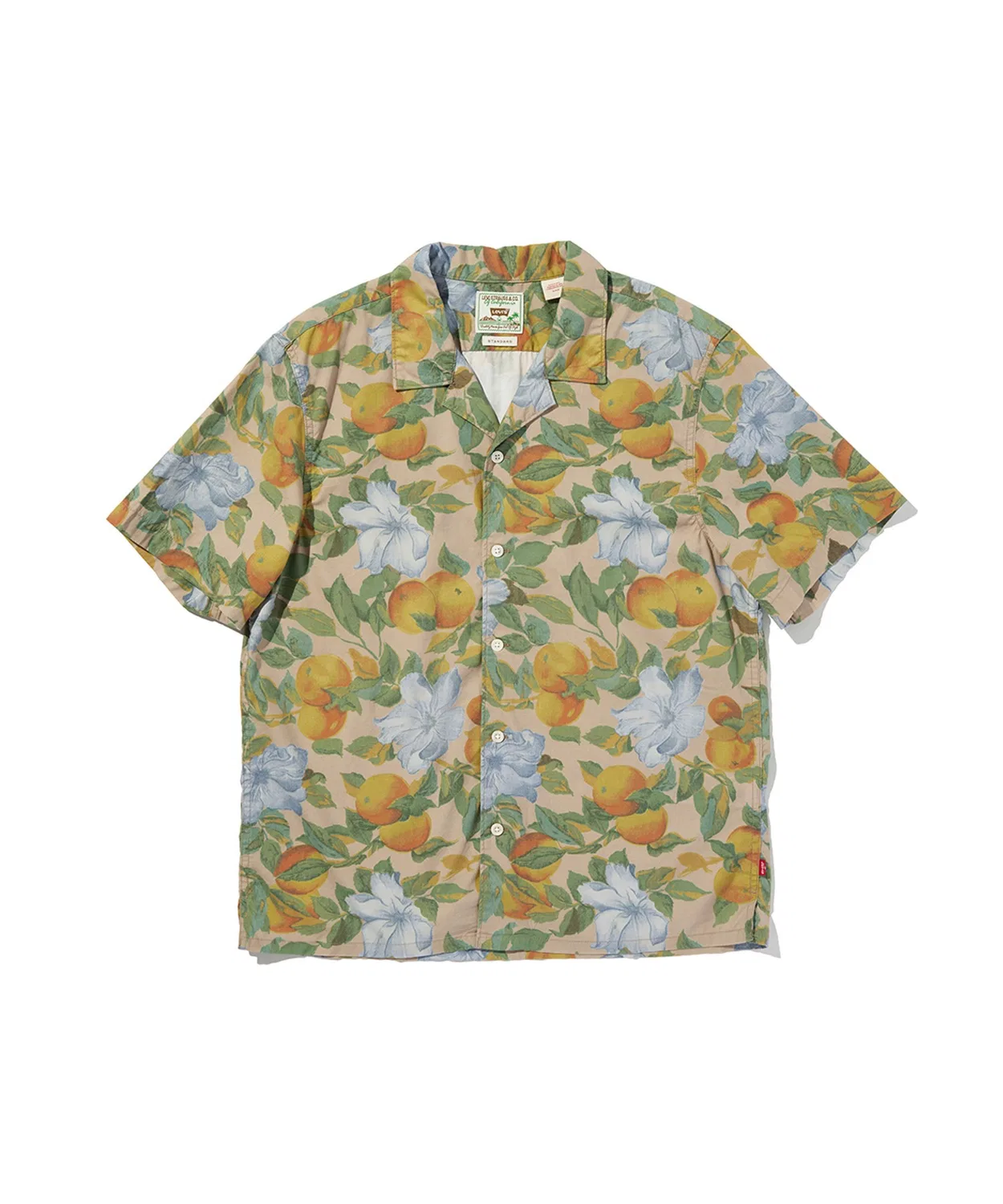 Мужская рубашка с коротким рукавом Sunset Camp Standard Fit Levi's, Beige — фото 4