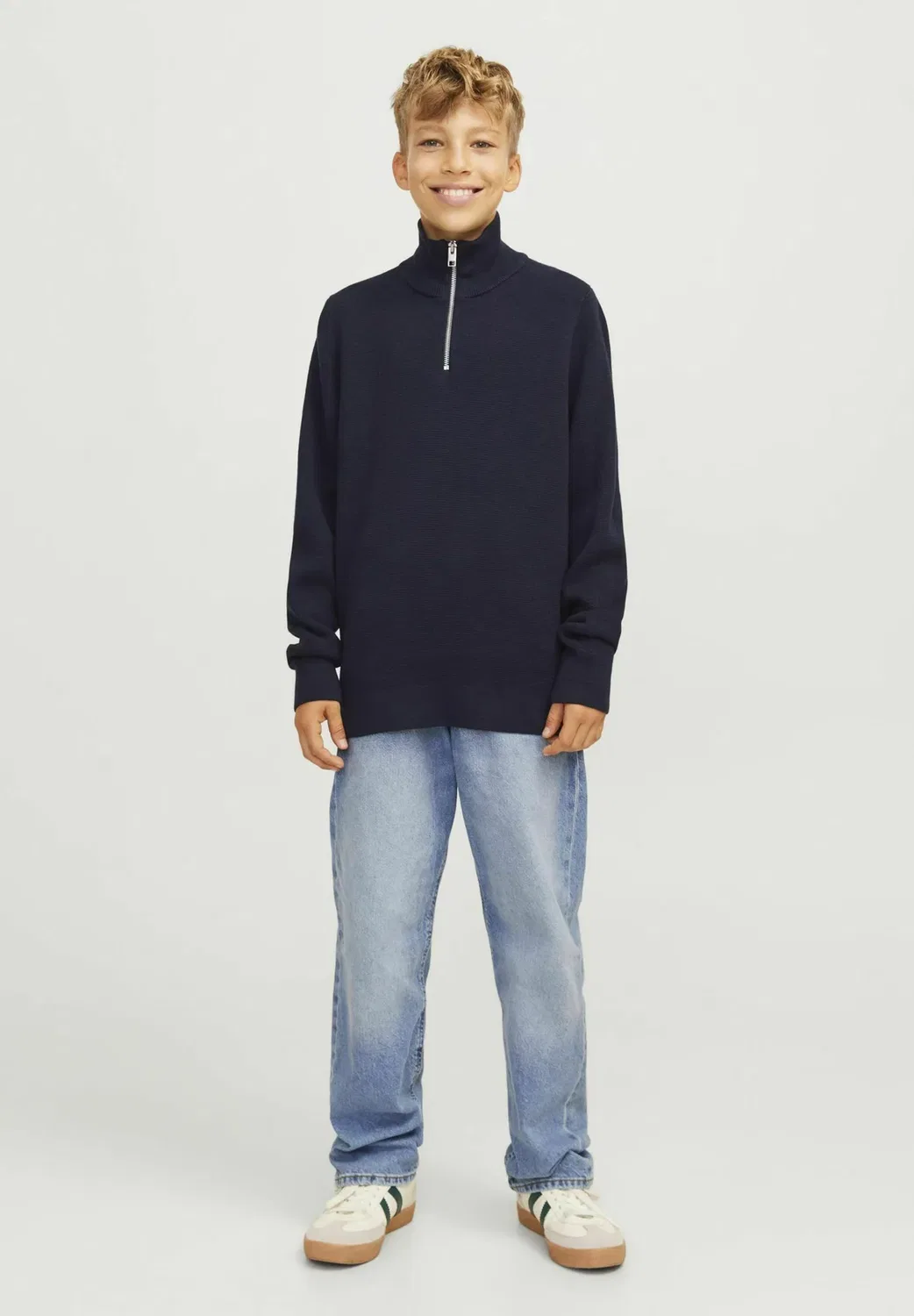Viertel-Reissverschluss - джемпер Jack & Jones Junior, Night Sky