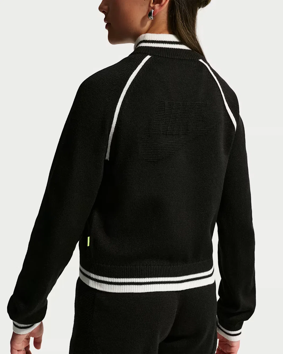 Детский свитер/спортивная куртка для девочек (подросткового возраста) Nike Sportswear Collection, Black/White — фото 2