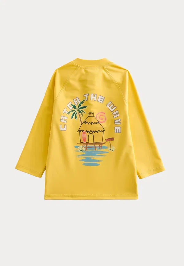 Купальник комплект из 2 предметов с принтом кокос, модель 2 piece coconut graphic set, Marks & Spencer, Yellow Mix, желтый — фото 2