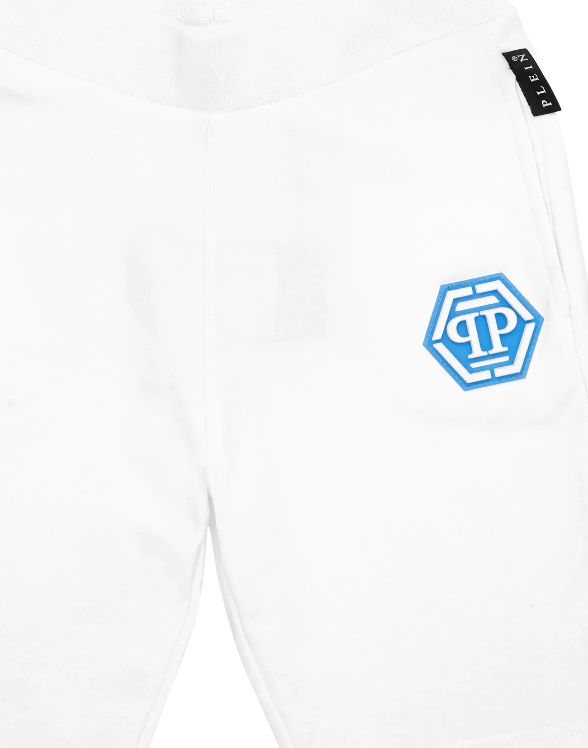 Детские шорты свободного кроя с принтом Iconic Plein PHILIPP PLEIN, White — фото 3