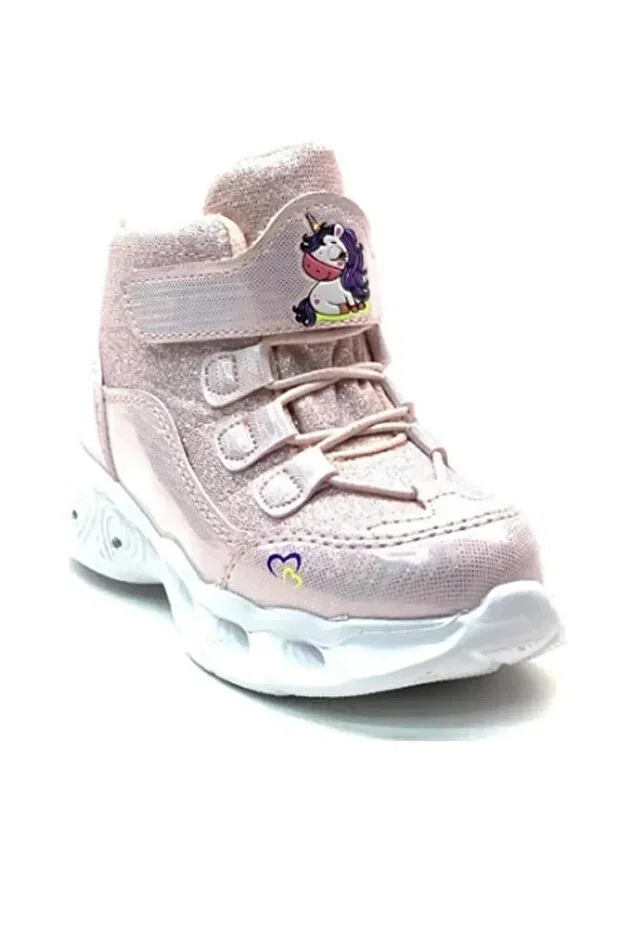 Детские ботинки для девочек с невесомой ортопедической подошвой Unicorn Lighted Promax, Pink — фото 2