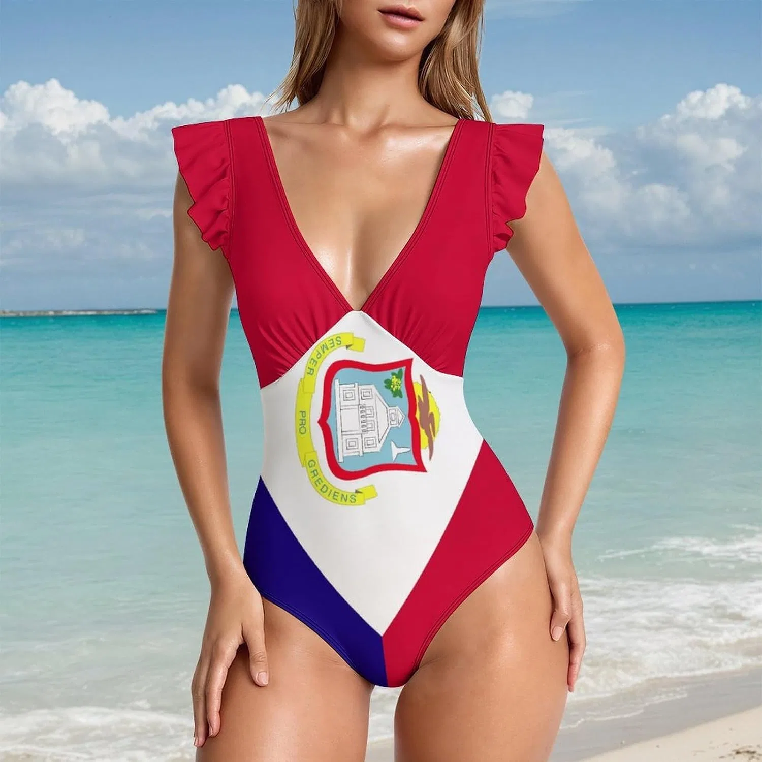 Женский цельный купальник с регулируемыми бретелями Bikini Swimsuit Sealand, Style-3 — фото 2