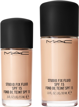 Матирующий праймер spf 15 MAC Cosmetics Mini Studio Fix Fluid SPF 15 24HR Matte Foundation + Oil Control, NW10 15 ml — фото 3
