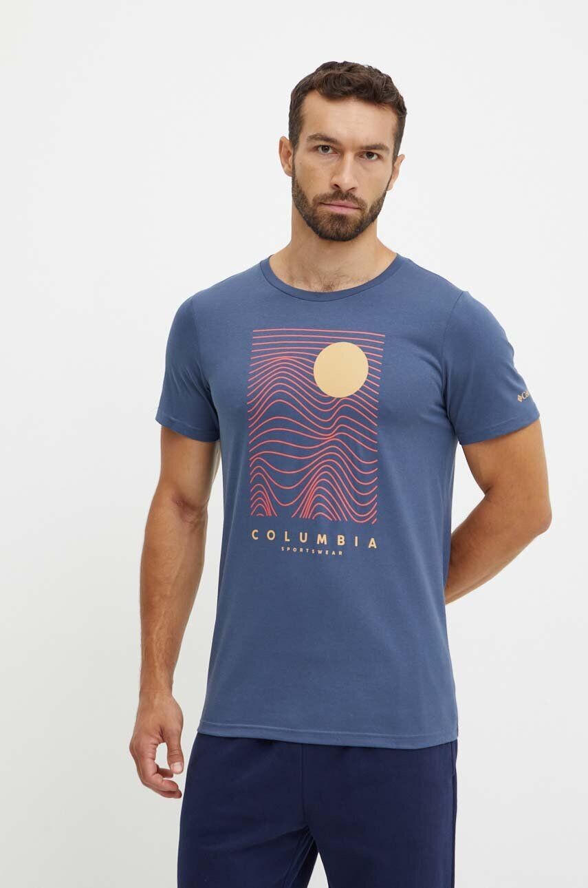 

Футболка Columbia из хлопка, темно-синий