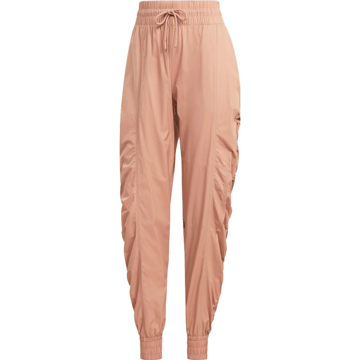 ASU вязаные спортивные штаны женские светло-абрикосовые с манжетами Adidas, Light Apricot — фото 3