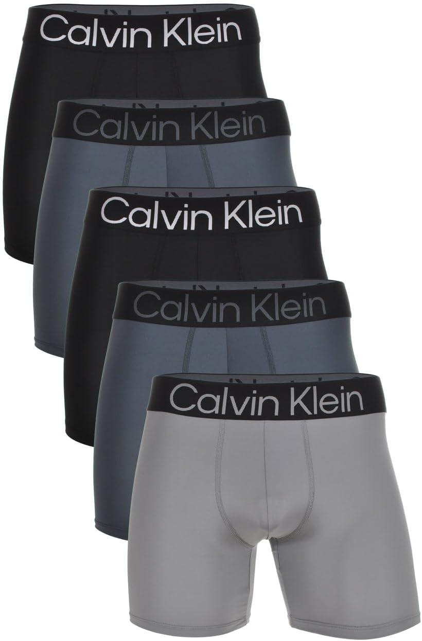 

Комплект из 5 трусов-боксеров Calvin Klein из микрофибры, Black/Turbulence