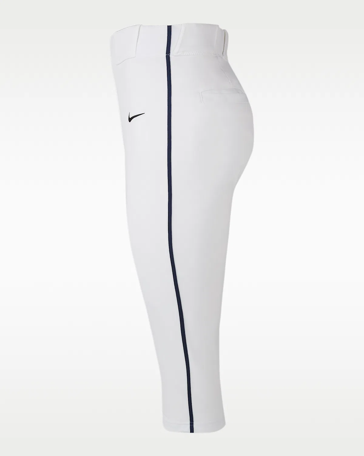 Мужские бейсбольные штаны Nike Vapor Select 2 с высокой посадкой и лампасами, White/Midnight Navy/Black — фото 3