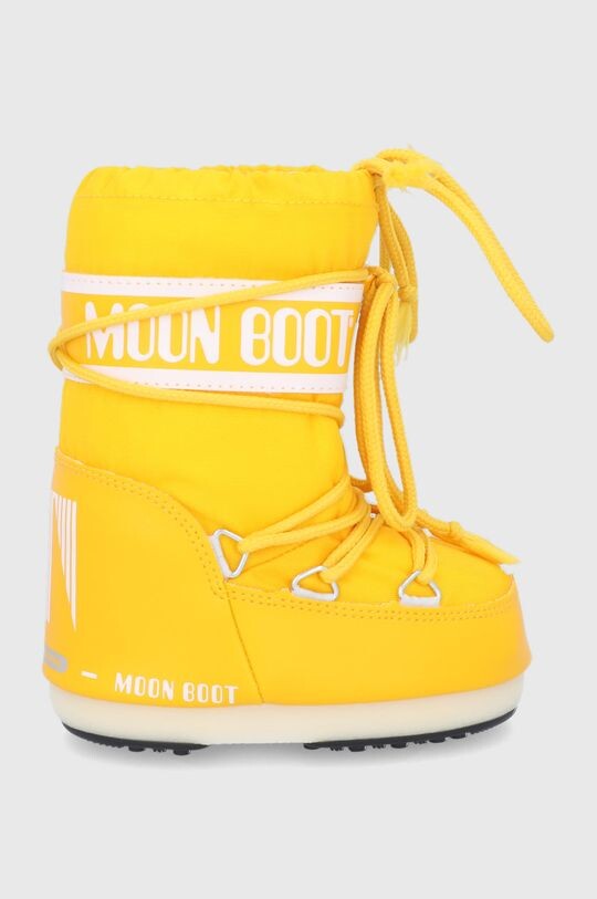 

Классические детские зимние ботинки из нейлона. Moon Boot, желтый