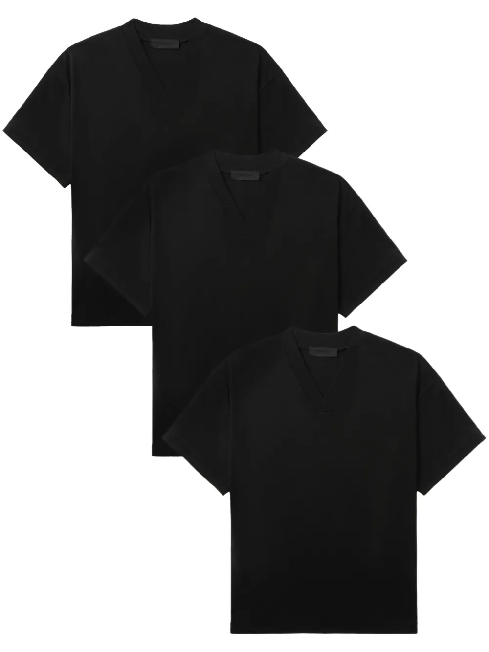 

Комплект из трех футболок с V-образным вырезом FEAR OF GOD ESSENTIALS, черный