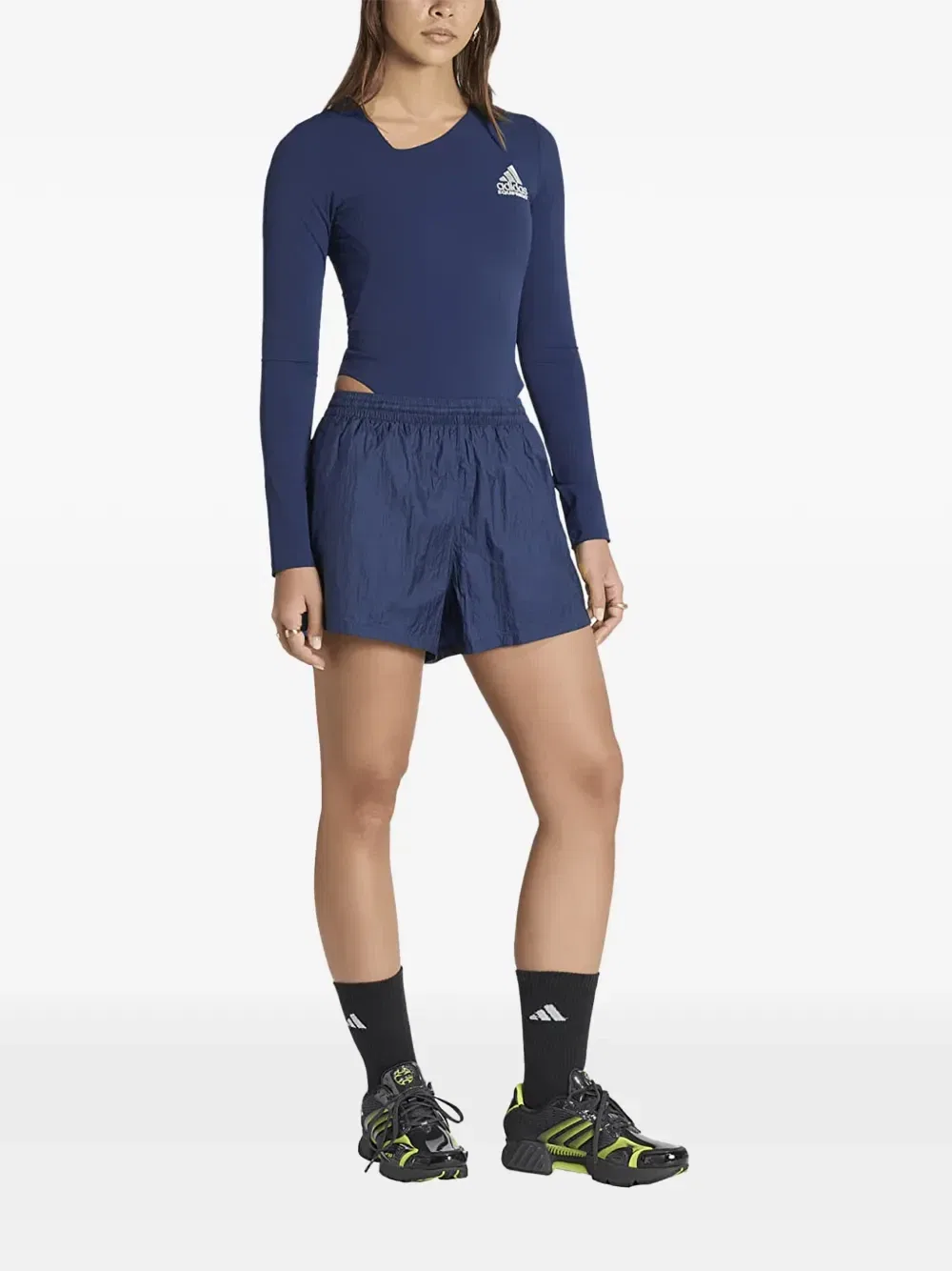 Шорты adidas Equipment с логотипом-нашивкой, синий — фото 2